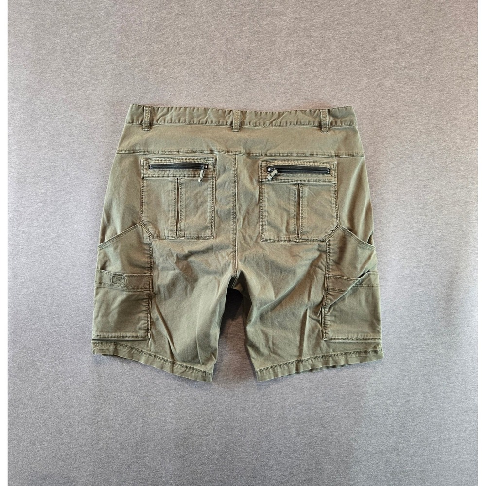 Carbon 2 Cobalt EDC Cargo Shorts Mens 38 Olive Green Utility Stretch MultiPocket